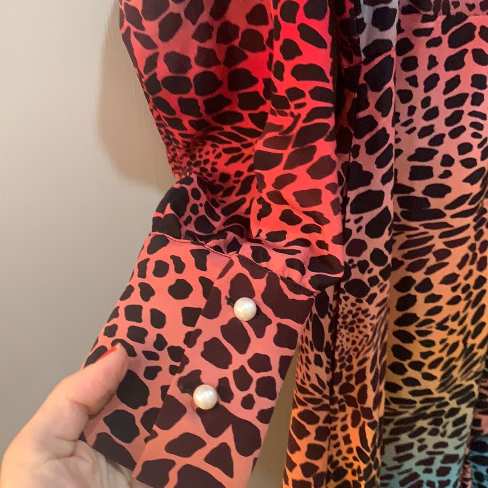 Hayley Menzies ombré crocodile midi dress M $775 - Picture 4 of 6